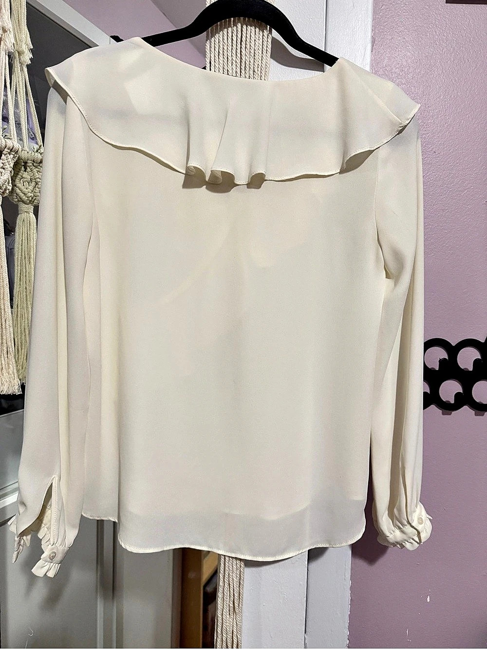 Zara Ruffle Blouse Size XSmall - Picture 5 of 5